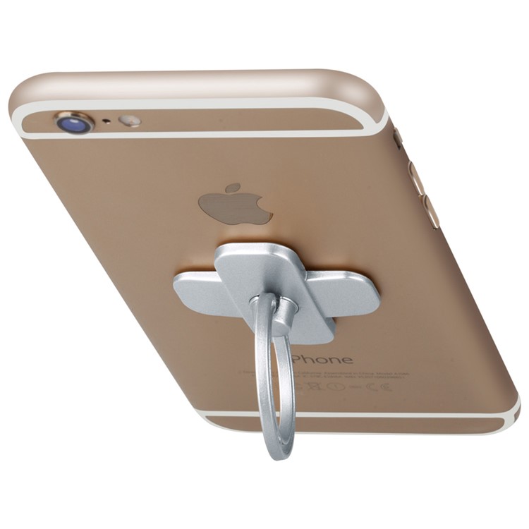 MOMAX X-RING Kickstand Finger Grip Metal Ring Holder for Smartphones - Silver Color-3
