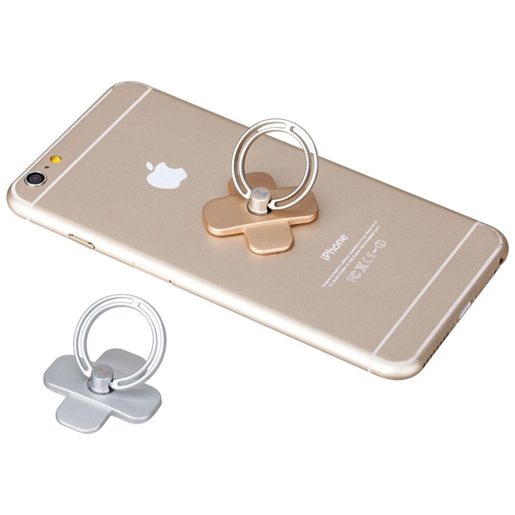 MOMAX X-RING Kickstand Finger Grip Metal Ring Holder for Smartphones - Silver Color-7
