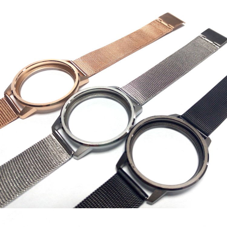 SINCETOP Luxury Stainless Steel Wrist Band with Frame for Misfit Shine2 - Rose Gold Color-3