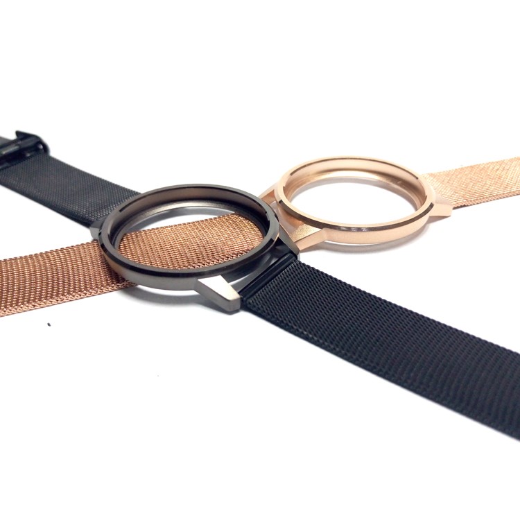 SINCETOP Luxury Stainless Steel Wrist Band with Frame for Misfit Shine2 - Rose Gold Color-5