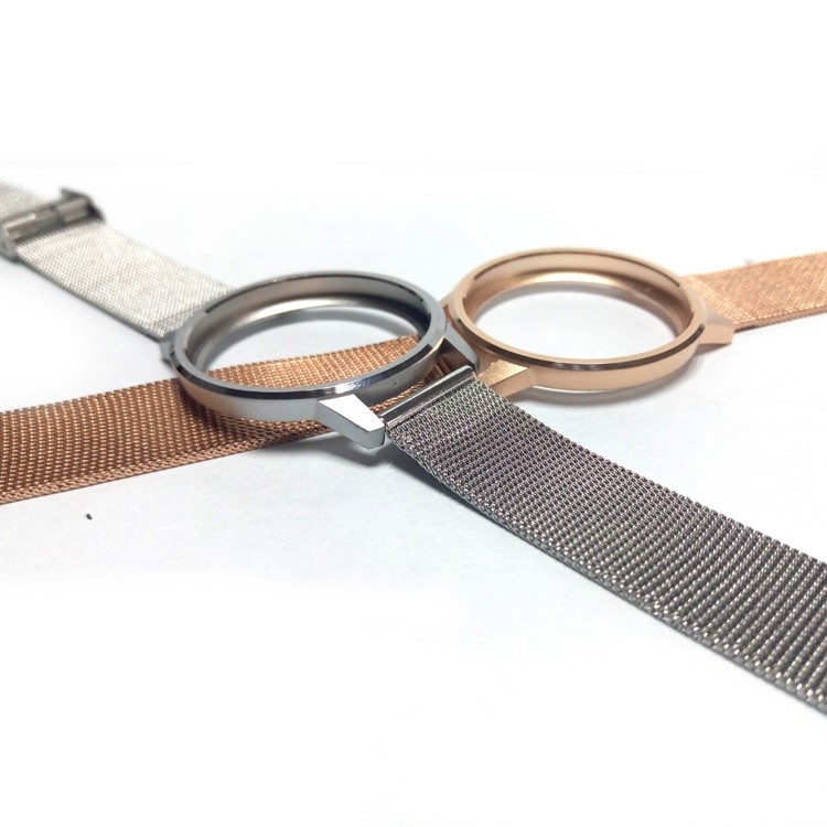 SINCETOP Luxury Stainless Steel Wrist Band with Frame for Misfit Shine2 - Rose Gold Color-6