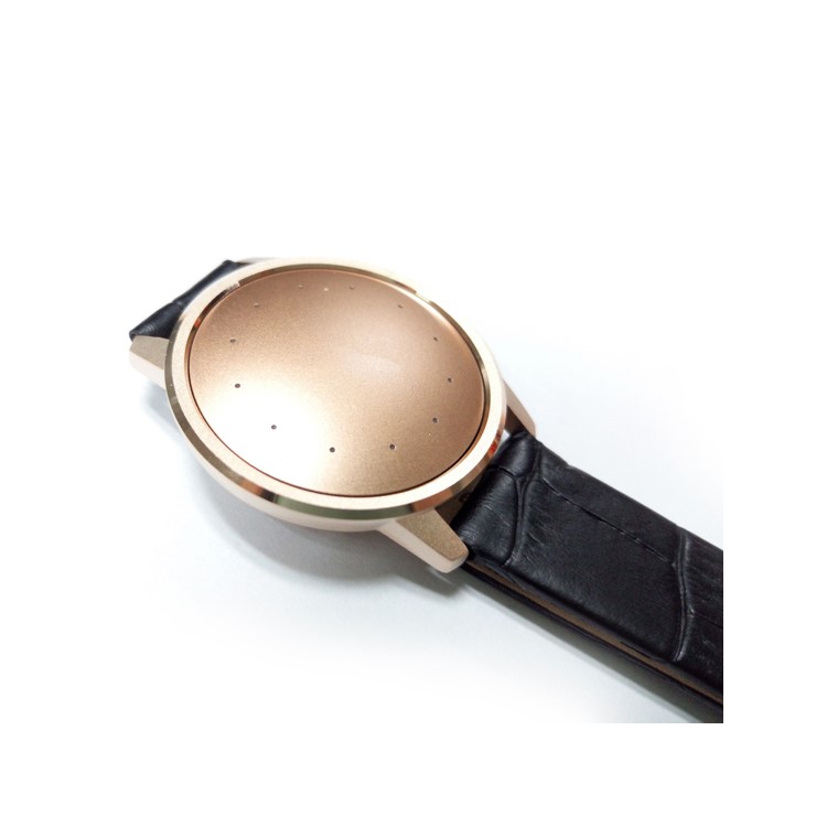 SINCETOP Graceful Watch Band Cowhide Leather Bracelet for Misfit Shine2 with Frame - Rose Gold Color-3