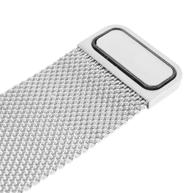 COTEETCI Fully Magnetic Closure Clasp Mesh Loop Milanese Stainless Steel Watch Band for Apple Watch Series 3 / 2 / 1 42mm - Silver Color-3