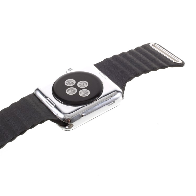 Magnetic Loop PU Leather Watch Band for Apple Watch Series 3 Series 2 Series 1 42mm - Black-10