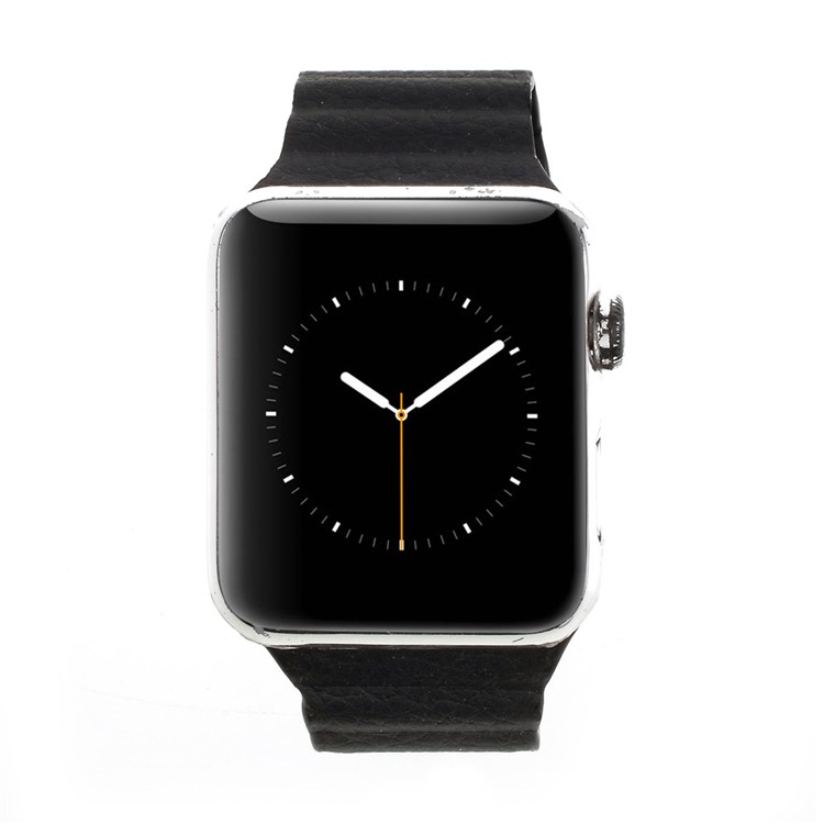 Magnetic Loop PU Leather Watch Band for Apple Watch Series 3 Series 2 Series 1 42mm - Black-9