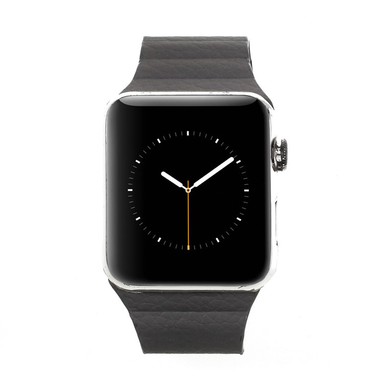 Magnetic Loop PU Leather Watchband for Apple Watch Series 3 Series 2 Series 1 42mm - Dark Grey-10