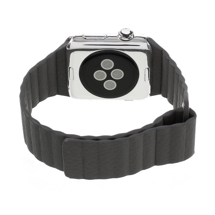 Magnetic Loop PU Leather Watchband for Apple Watch Series 3 Series 2 Series 1 42mm - Dark Grey-7