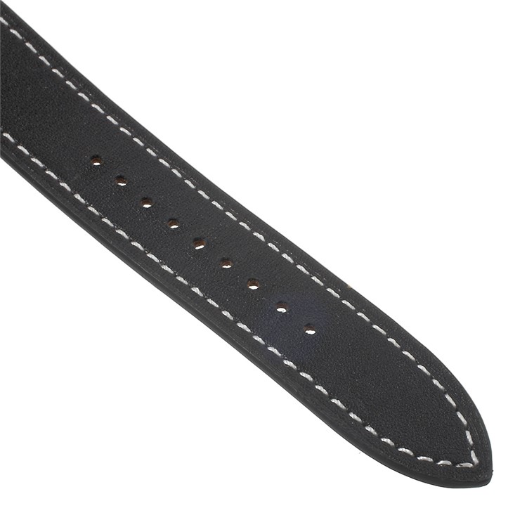 Durable Genuine Leather Watchband for Apple Watch Series 4 44mm / Series 3 / 2 / 1 42mm - Black-5