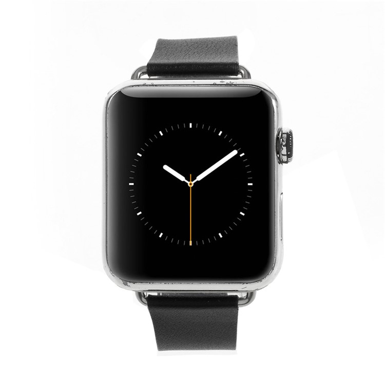 Modern Style Genuine Leather Watch Band for Apple Watch Series 4 44mm / Series 3 / 2 / 1 42mm - Black-11
