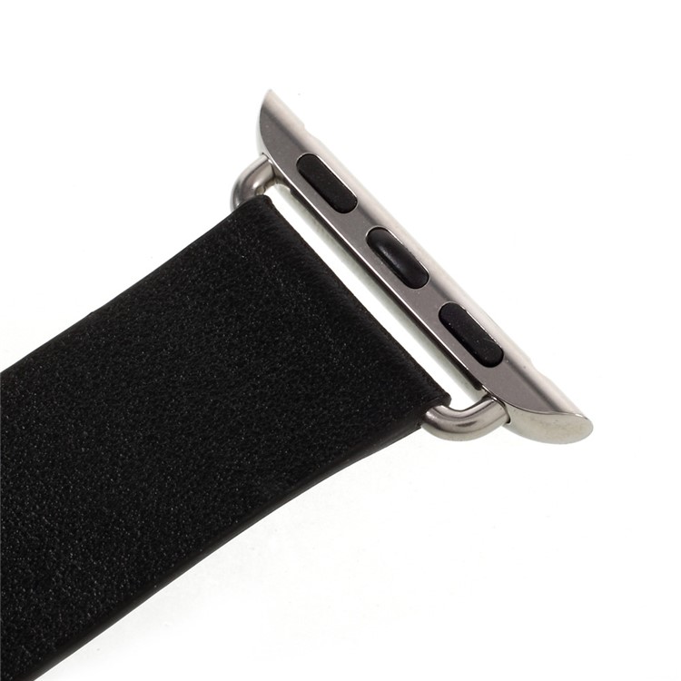 Modern Style Genuine Leather Watch Band for Apple Watch Series 4 44mm / Series 3 / 2 / 1 42mm - Black-5