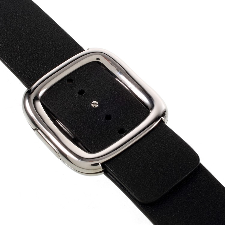 Modern Style Genuine Leather Watch Band for Apple Watch Series 4 44mm / Series 3 / 2 / 1 42mm - Black-6