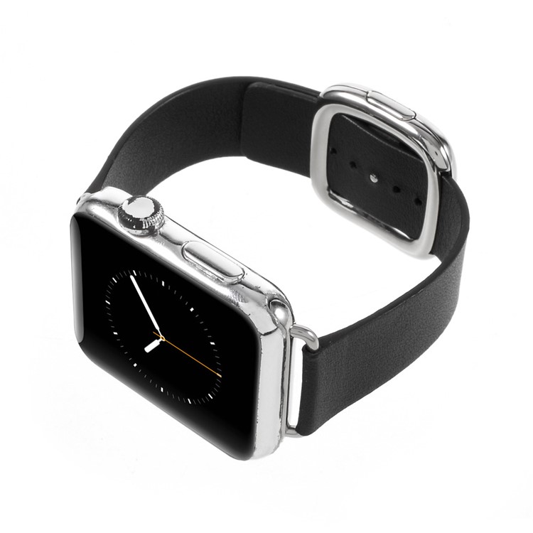 Modern Style Genuine Leather Watch Band for Apple Watch Series 4 44mm / Series 3 / 2 / 1 42mm - Black-8