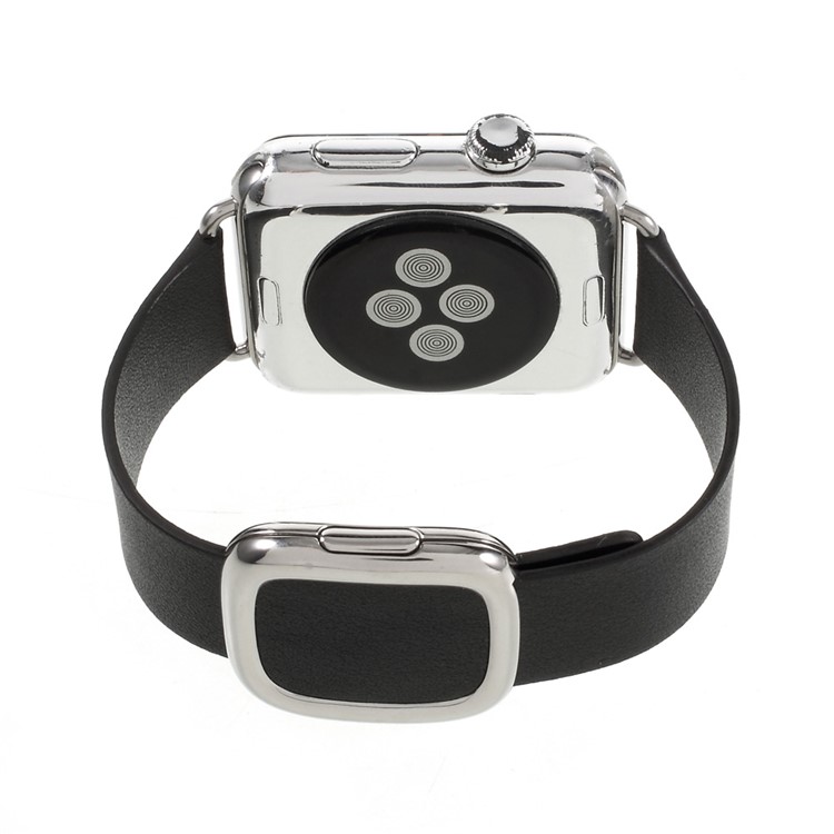 Modern Style Genuine Leather Watch Band for Apple Watch Series 4 44mm / Series 3 / 2 / 1 42mm - Black-9