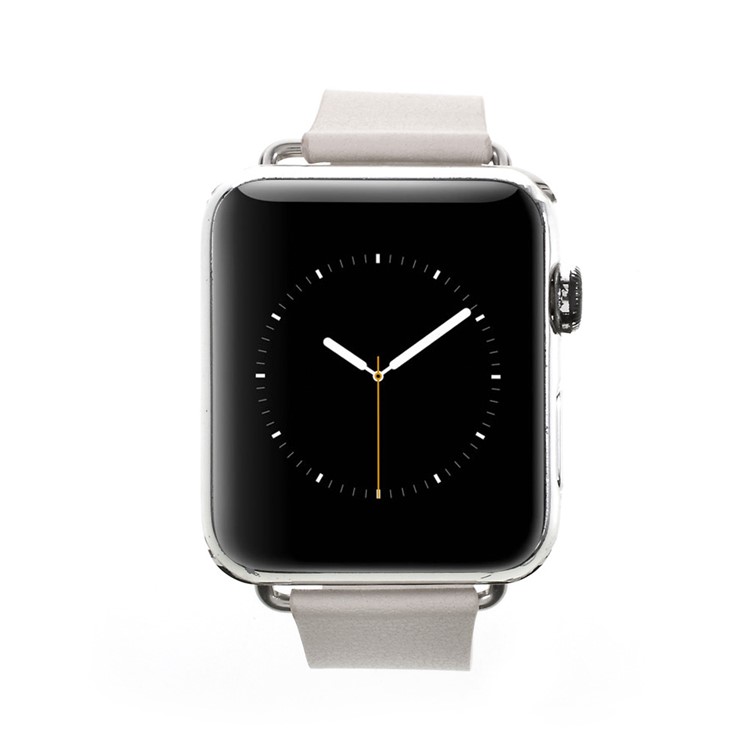 Modern Style Genuine Leather Strap Watch Band for Apple Watch Series 3 Series 1 Series 2 42mm - Grey-10