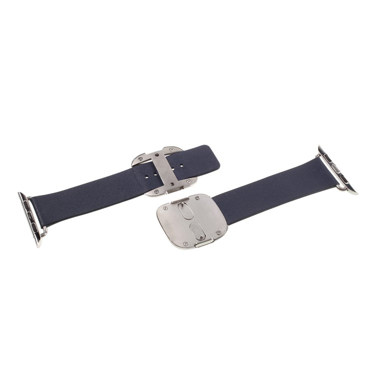 Genuine Leather High-quality Watch Band for Apple Watch Series 1 Series 2 Series 3 42mm - Dark Blue-2