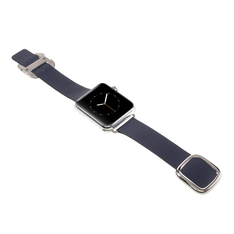 Genuine Leather High-quality Watch Band for Apple Watch Series 1 Series 2 Series 3 42mm - Dark Blue-3