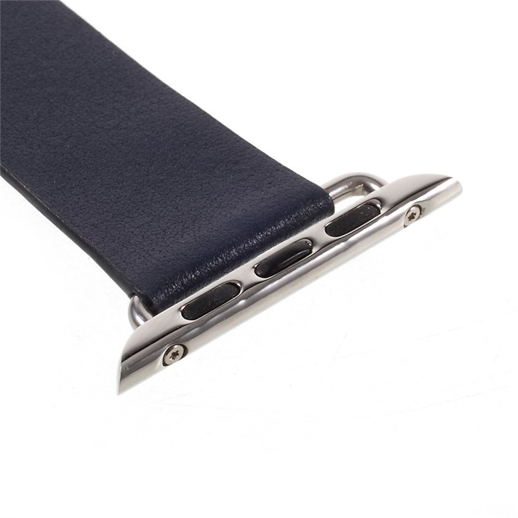 Genuine Leather High-quality Watch Band for Apple Watch Series 1 Series 2 Series 3 42mm - Dark Blue-5