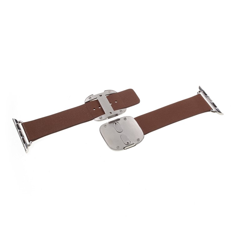 Genuine Leather High-quality Watch Strap for Apple Watch Series 1 Series 2 Series 3 42mm - Brown-2