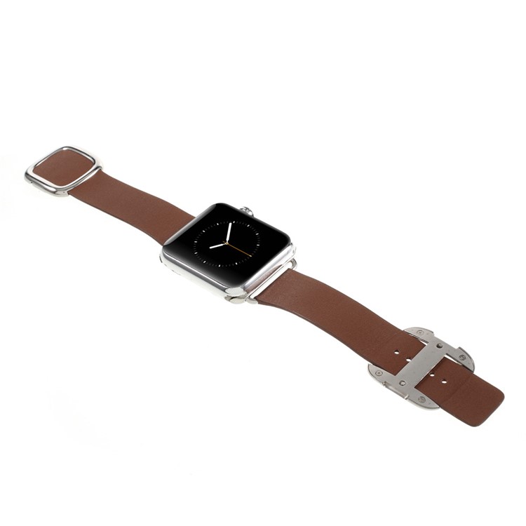 Genuine Leather High-quality Watch Strap for Apple Watch Series 1 Series 2 Series 3 42mm - Brown-3