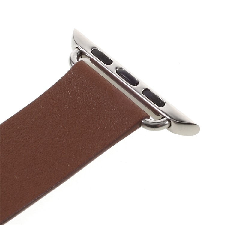 Genuine Leather High-quality Watch Strap for Apple Watch Series 1 Series 2 Series 3 42mm - Brown-4