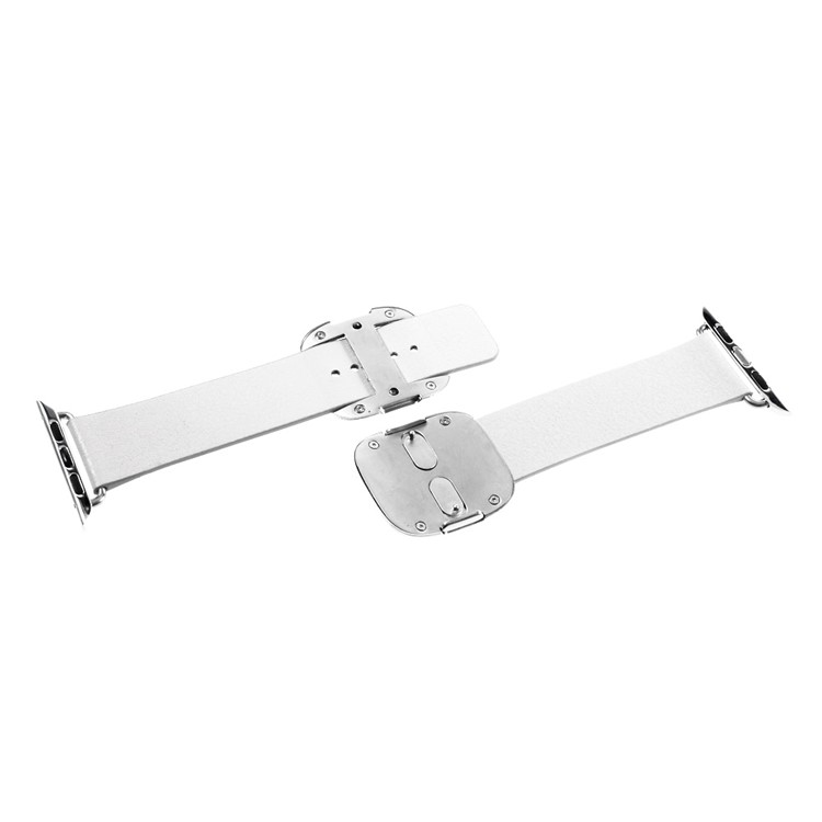 Genuine Leather Modern Style Watch Strap for Apple Watch Series 3 Series 1 Series 2 38mm - Grey-2