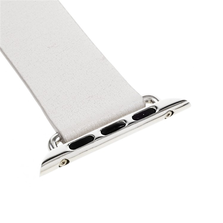 Genuine Leather Modern Style Watch Strap for Apple Watch Series 3 Series 1 Series 2 38mm - Grey-5