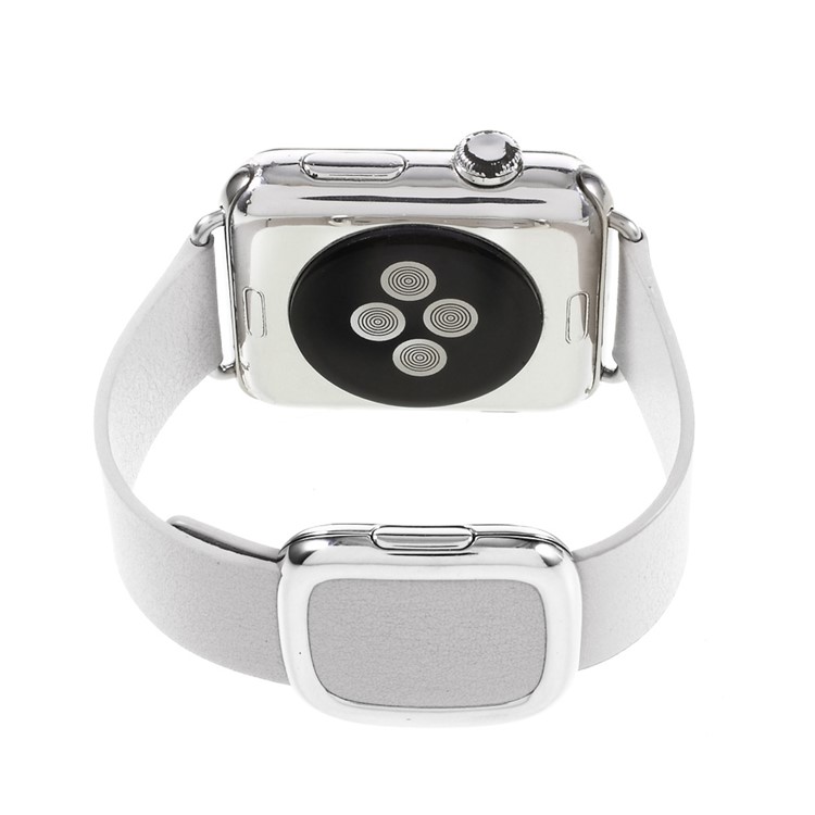 Genuine Leather Modern Style Watch Strap for Apple Watch Series 3 Series 1 Series 2 38mm - Grey-7