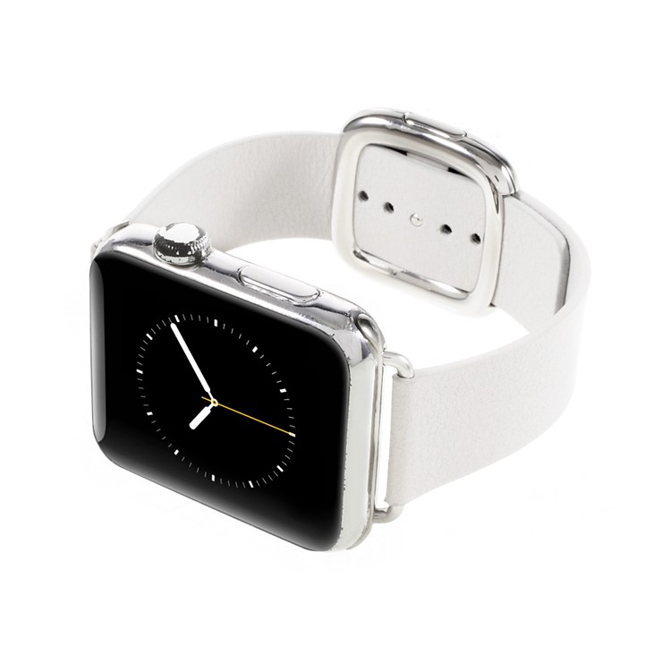 Genuine Leather Modern Style Watch Strap for Apple Watch Series 3 Series 1 Series 2 38mm - Grey-8