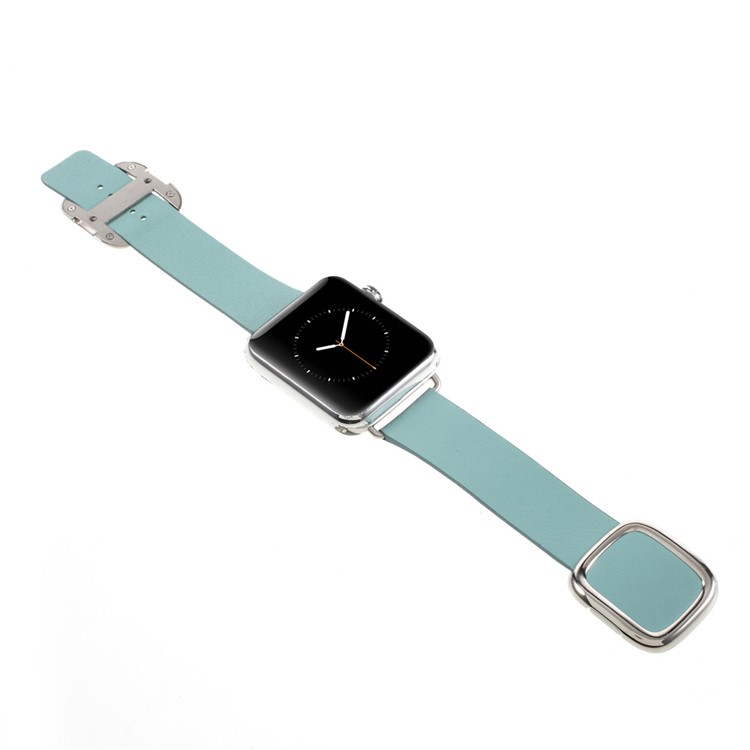 Modernes Echtlederarmband Für Apple Watch Serie 3 Serie 1 Serie 2 38mm - Baby Blau-3