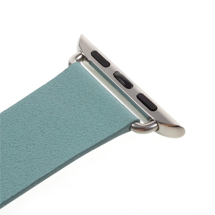 Modernes Echtlederarmband Für Apple Watch Serie 3 Serie 1 Serie 2 38mm - Baby Blau-4