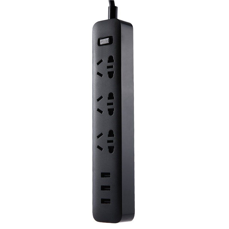 XIAOMI Multi-purpose Smart Power Strip with 3 USB Charging Port - CN Plug / Black-1