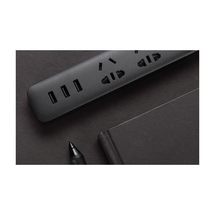 XIAOMI Multi-purpose Smart Power Strip with 3 USB Charging Port - CN Plug / Black-3