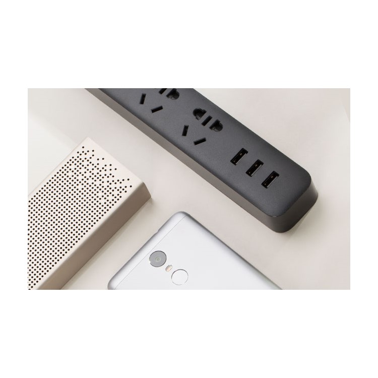 XIAOMI Multi-purpose Smart Power Strip with 3 USB Charging Port - CN Plug / Black-4