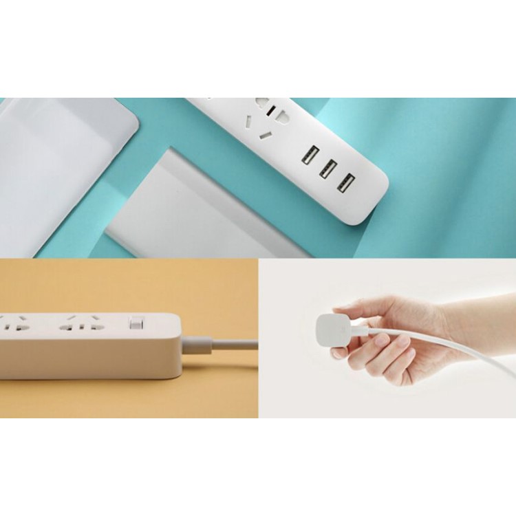 XIAOMI 3 USB Power Strip Portable Socket Outlet - CN Plug / White-10
