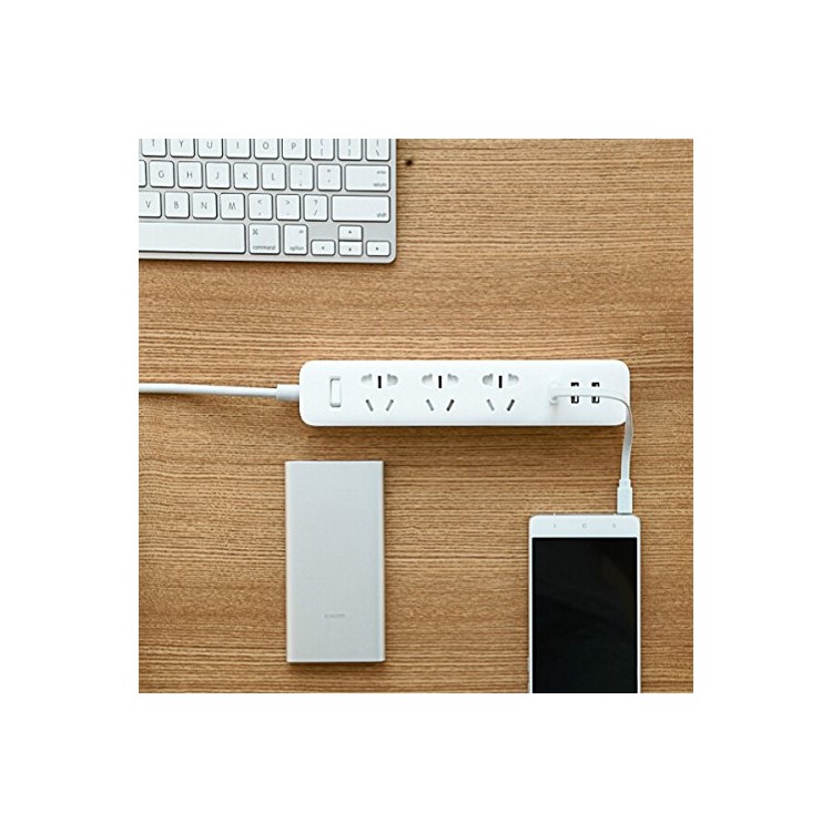 XIAOMI 3 USB Power Strip Portable Socket Outlet - CN Plug / White-5