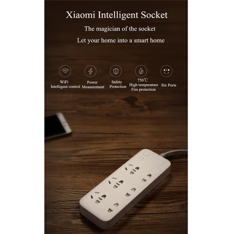 XIAOMI 6 Outlets Wifi Remote Control Outlet Power Strip-10