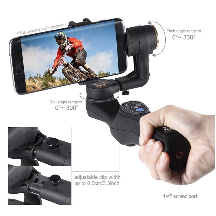 XJJJ JJ-1 2-Axis Handheld Brushless Gimbal Bluetooth Smartphone Stabilizer for iPhone 7 Plus / 7-10