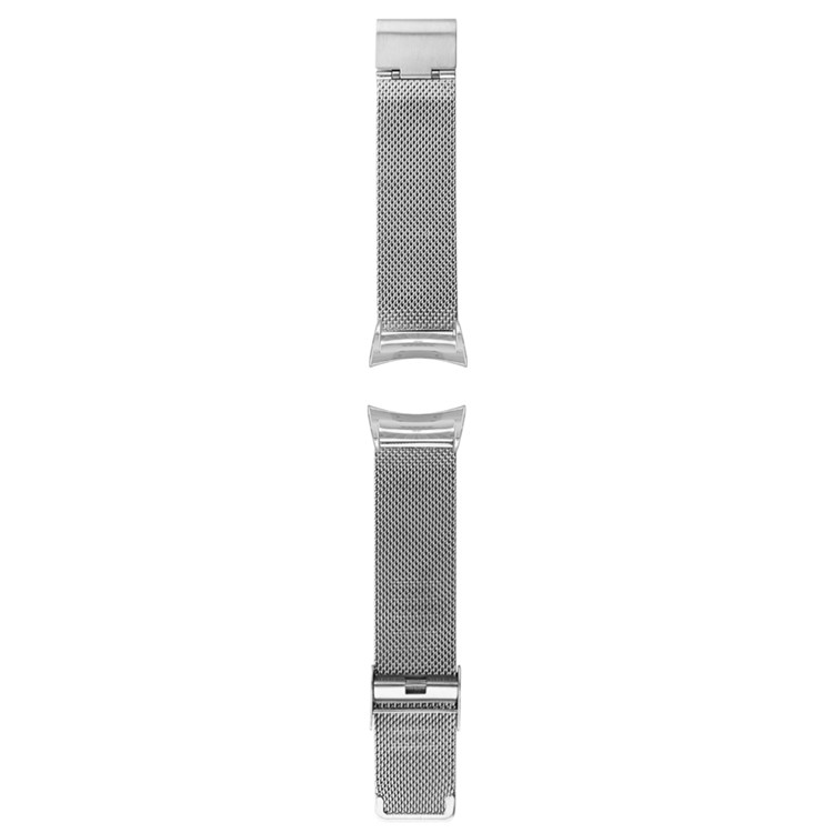 Malha de Aço Inoxidável Pulseiro de Pulso Strap For Samsung Gear Fit 2 SM-R360 - Cor Prata