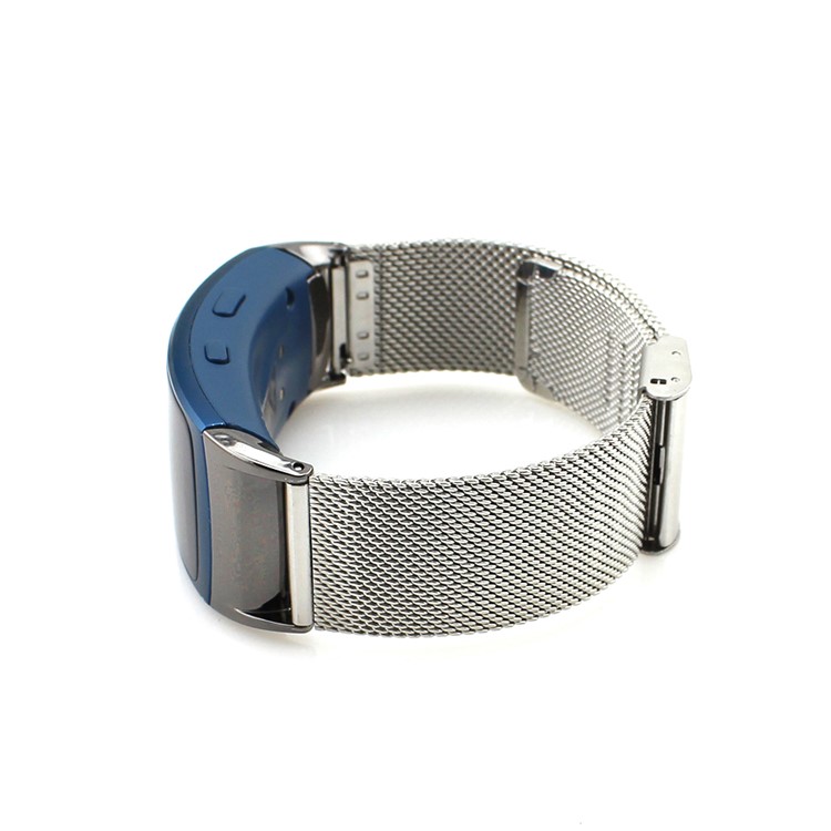 Correa de Reloj de Pulsera de Acero Inoxidable de Malla Para Samsung Gear Fit 2 SM-R360 - Color Plata