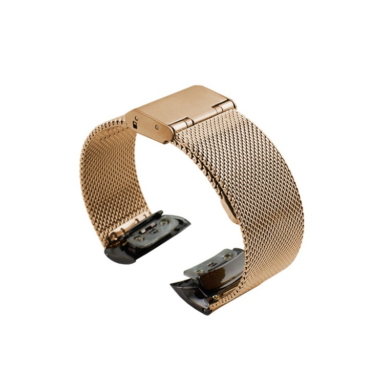Stainless Steel Mesh Wrist Watch Band for Samsung Gear Fit 2 SM-R360 - Rose Gold Color-1