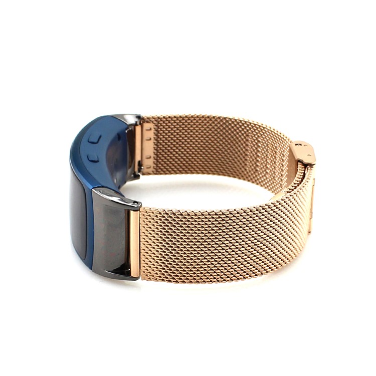 Stainless Steel Mesh Wrist Watch Band for Samsung Gear Fit 2 SM-R360 - Rose Gold Color-4