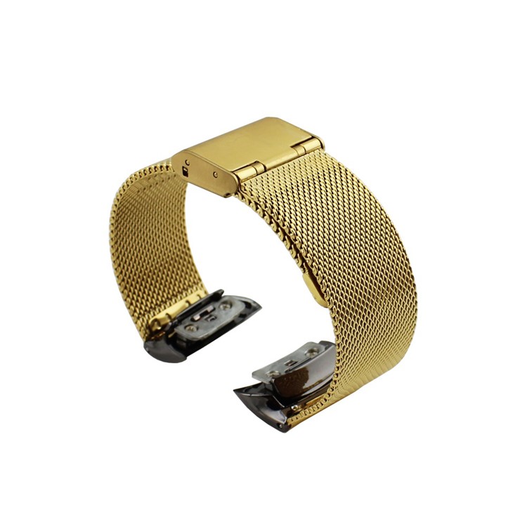 Stainless Steel Mesh Wrist Watch Strap for Samsung Gear Fit 2 SM-R360 - Gold Color-1