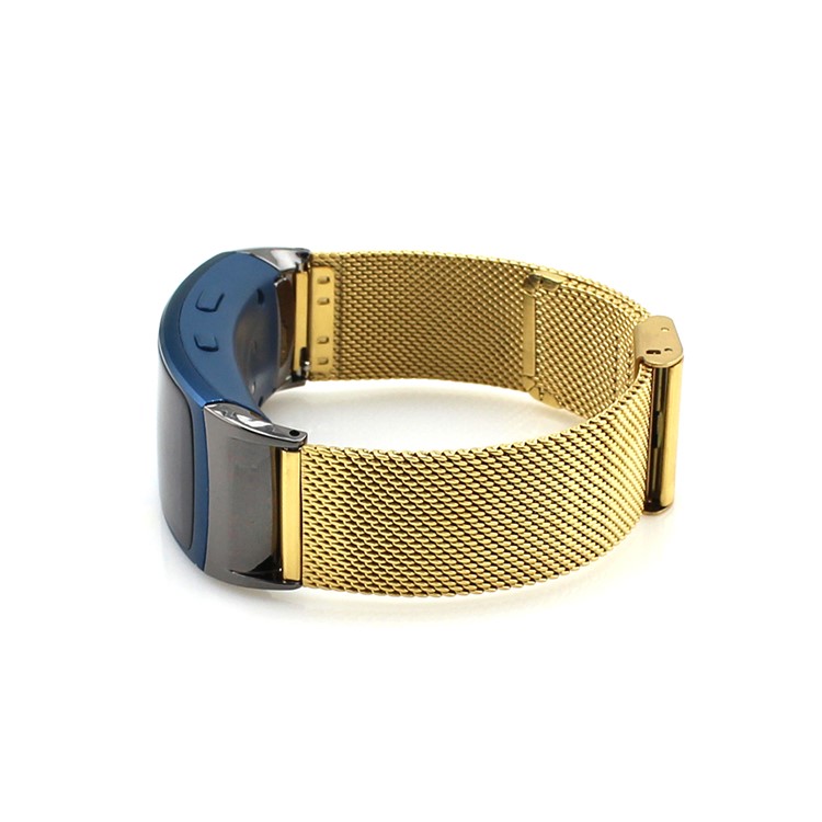 Stainless Steel Mesh Wrist Watch Strap for Samsung Gear Fit 2 SM-R360 - Gold Color-4