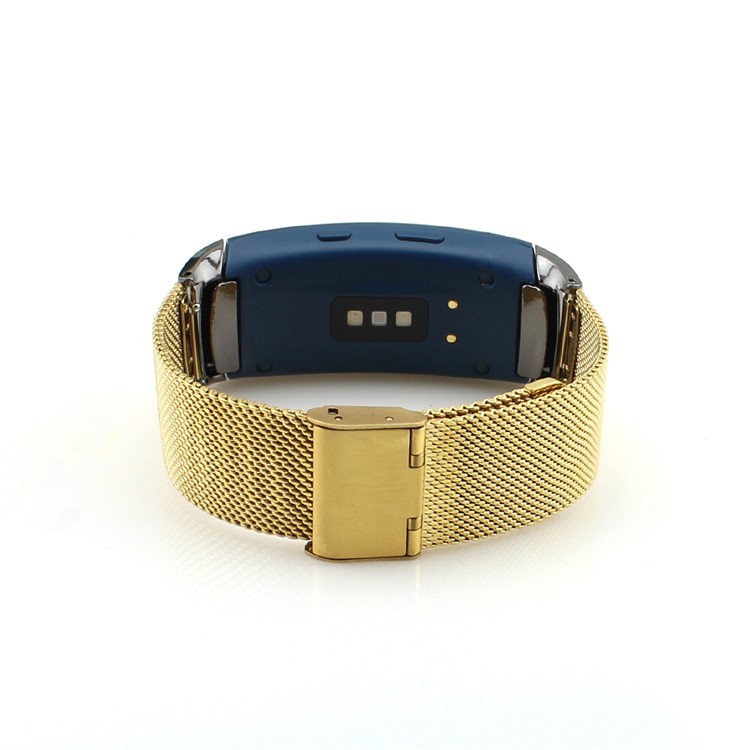 Stainless Steel Mesh Wrist Watch Strap for Samsung Gear Fit 2 SM-R360 - Gold Color-5