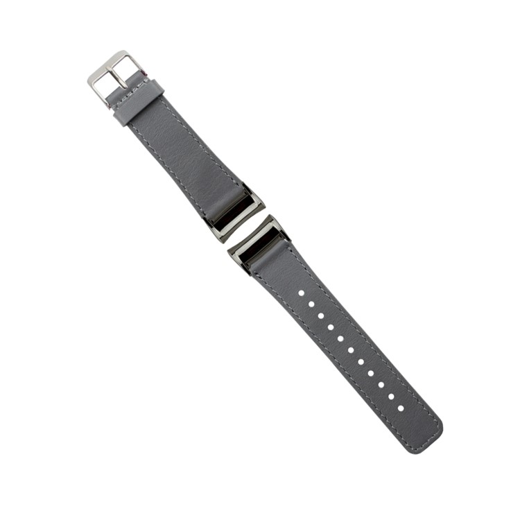 Genuine Leather Watchband for Samsung Gear Fit 2 SM-R360 - Grey-1