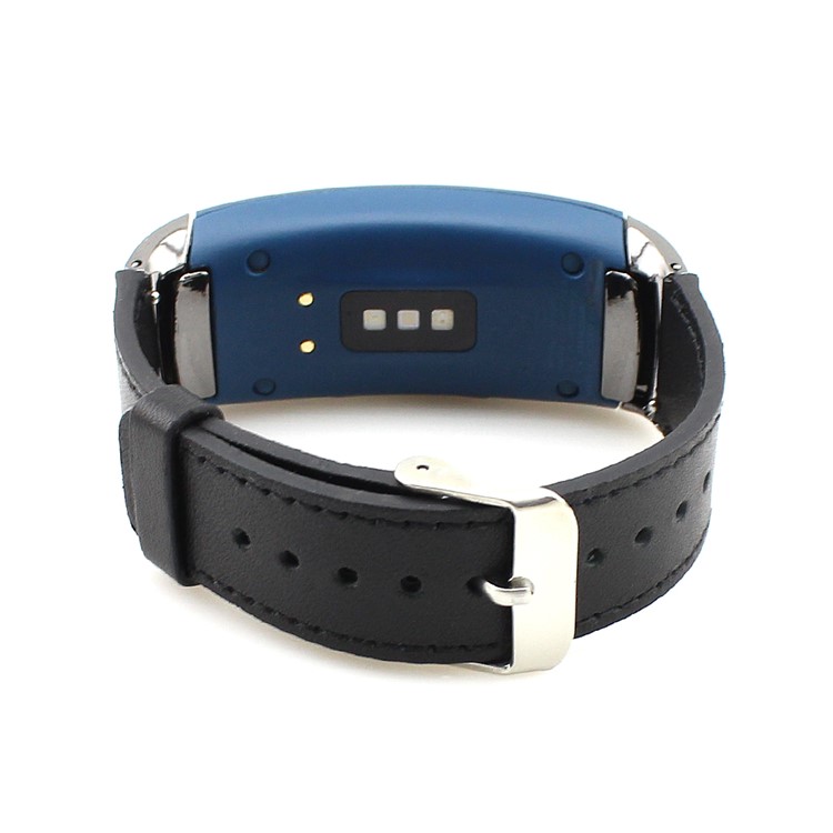 Genuine Leather Watchband for Samsung Gear Fit 2 SM-R360 - Grey-5