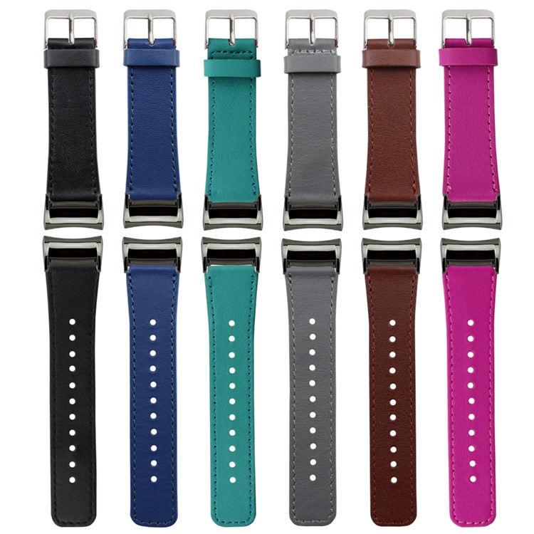 Genuine Leather Wristband Strap for Samsung Gear Fit 2 SM-R360 - Brown-5