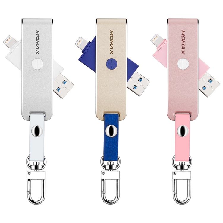 MOMAX Elite USB 3.0 Leitor De Cartões Com 8 Milímetros Com Relâmpago MFI Para Iphone Ipad Computer - Cor De Ouro-10