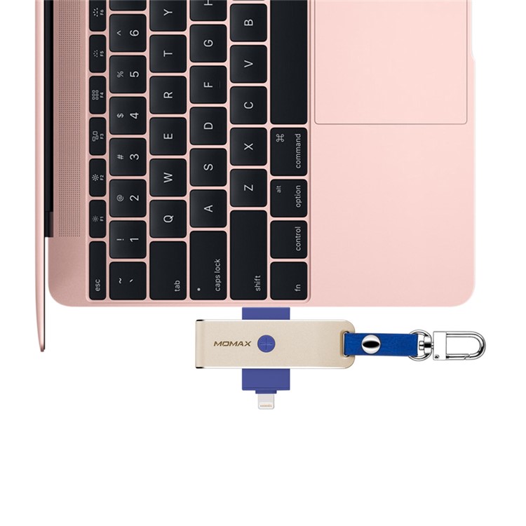 MOMAX Elite USB 3.0 Leitor De Cartões Com 8 Milímetros Com Relâmpago MFI Para Iphone Ipad Computer - Cor De Ouro-5