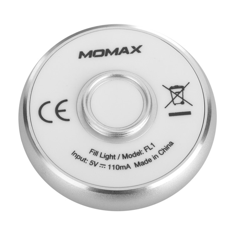 MOMAX X-Light Mini Clip-on Selfie LED Fill Light for iPhone iPad Samsung - Silver Color-7